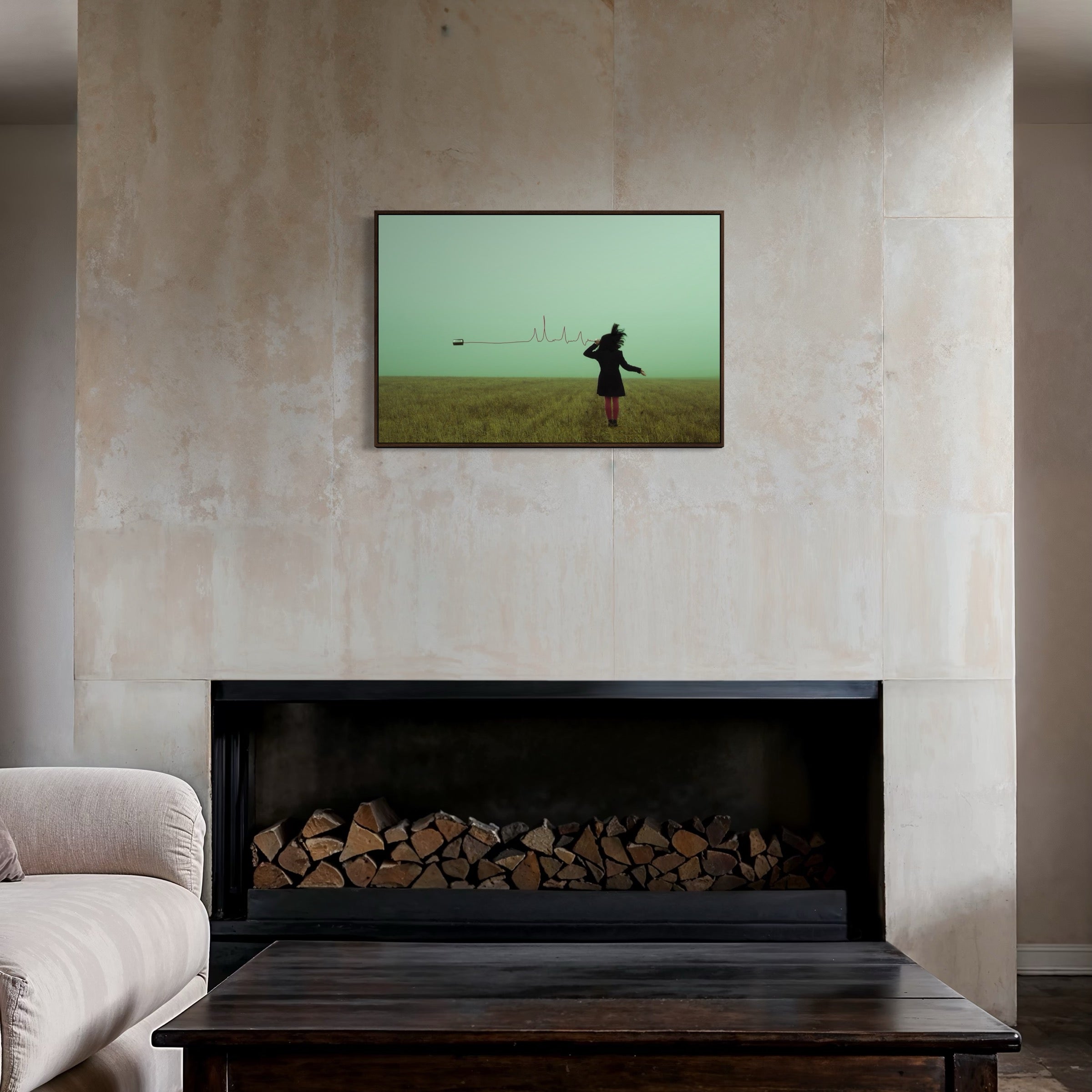 (Dis)Connecting People  Premium Framed Canvas 60x90 cm / 24x36″